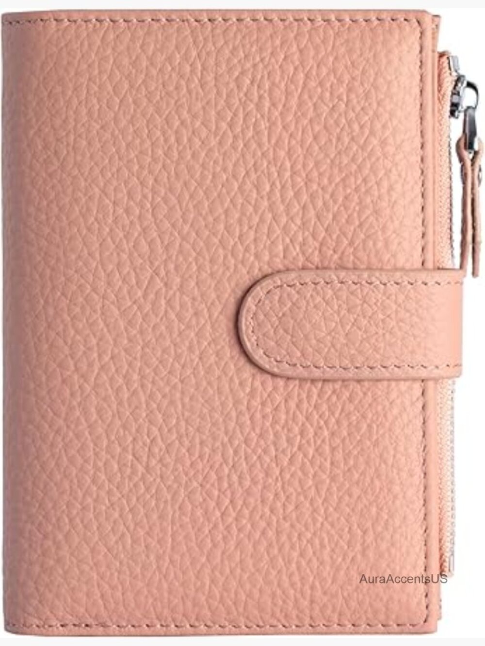 RFID Blocking Slim Leather Travel Passport Wallet with Zippered Coins Pocket
